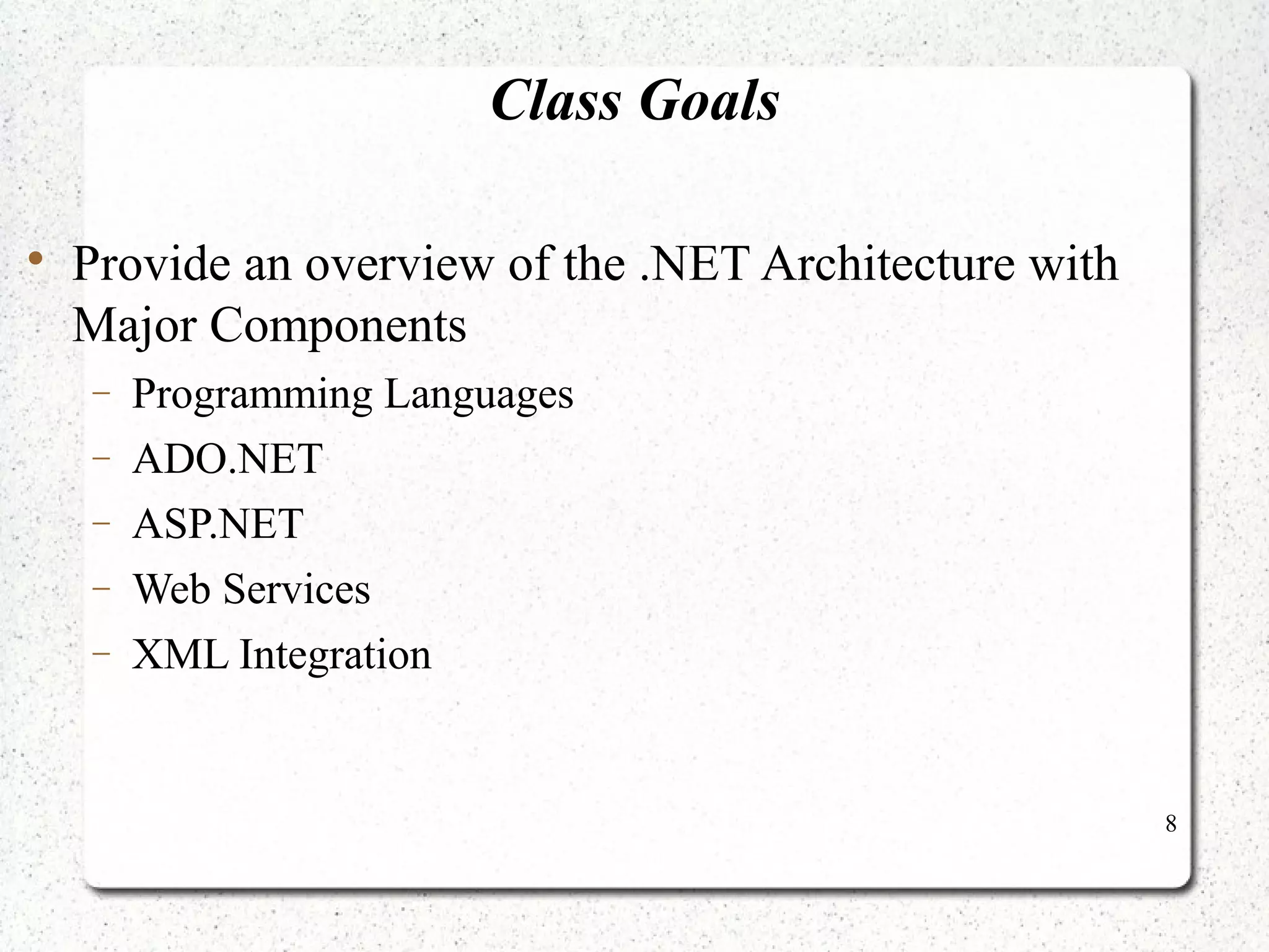 Synapse india fundamentals of dotnet development | PPT