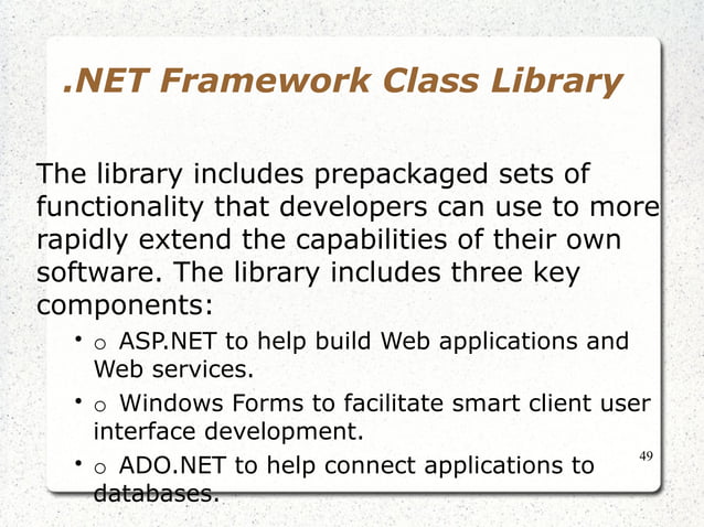 Synapse india fundamentals of dotnet development | PPT