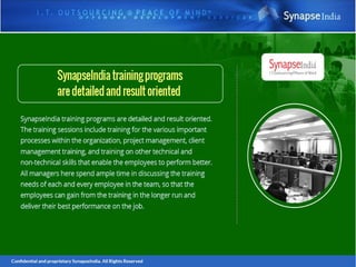SynapseIndia Training Programs are Detailed