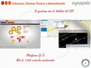 Se gestionan más de 460km2 del SIC




        Plataforma Go.To
Más de 7.000 vehículos monitoreados
 