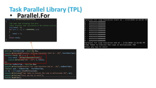 Task Parallel Library C Sync, async and multithreading | PDF