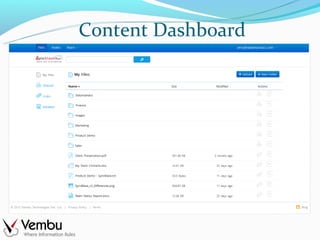 Content Dashboard
 