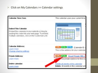 get google calendar in outlook 2010