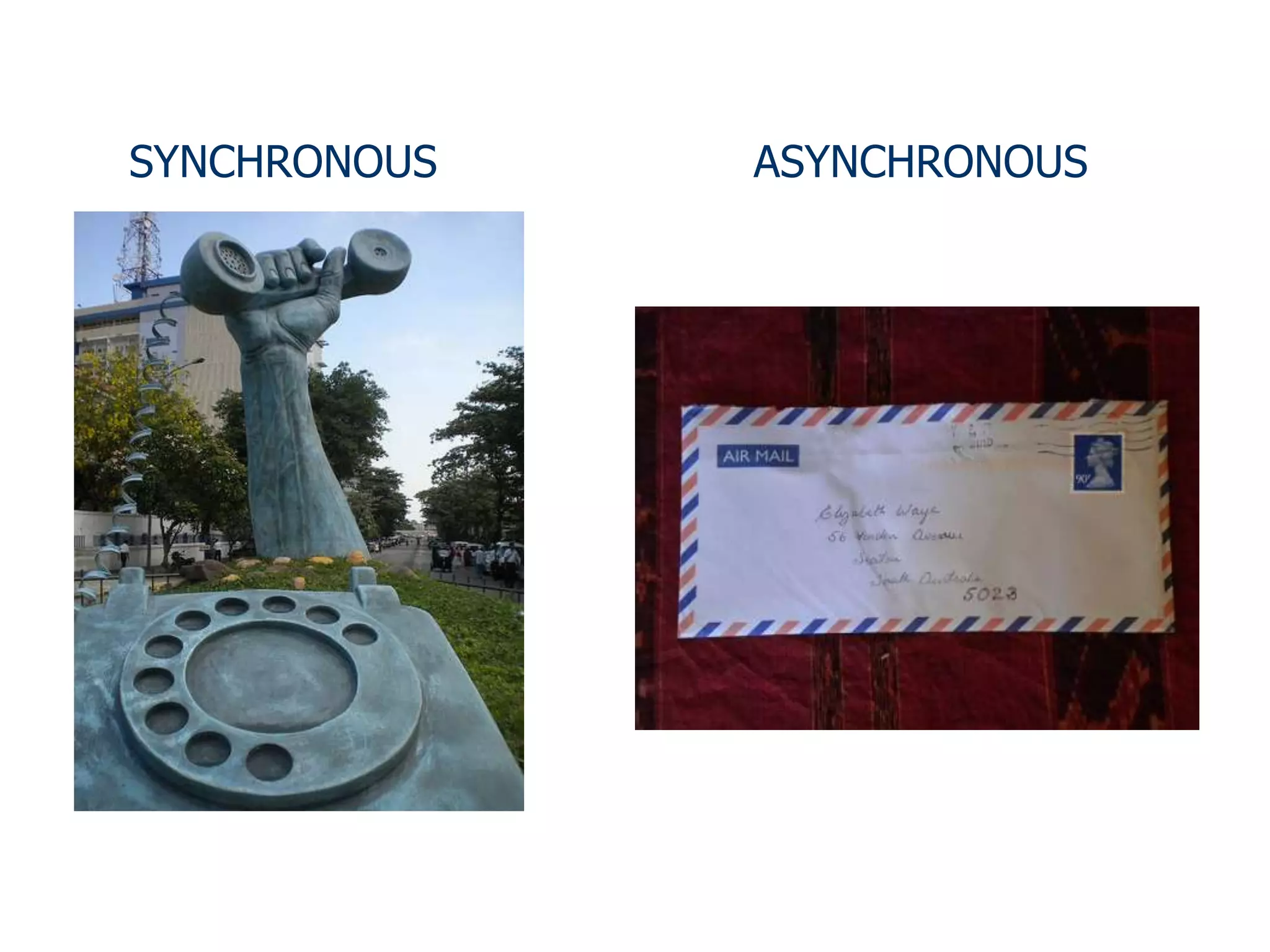 SYNCHRONOUS

ASYNCHRONOUS

 