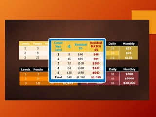Synchronal presentation Compensation Plan Shown
