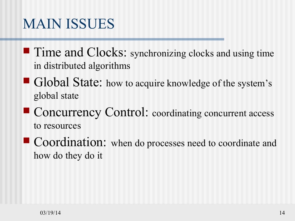 Synchronization in distributed systems