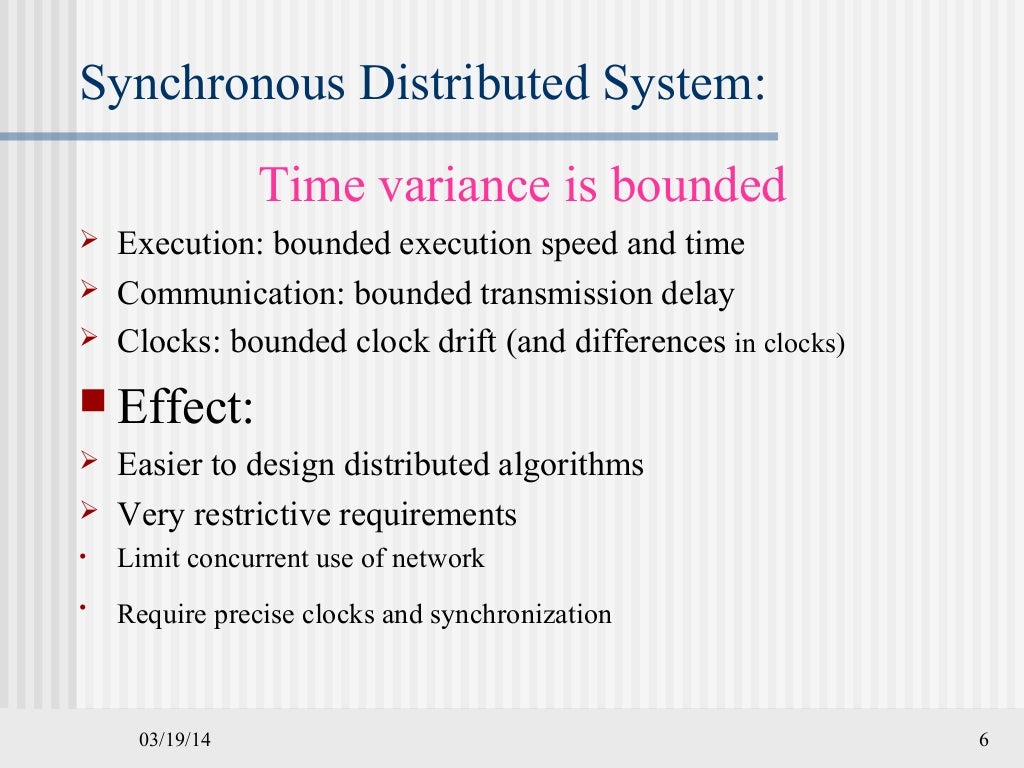 Synchronization in distributed systems