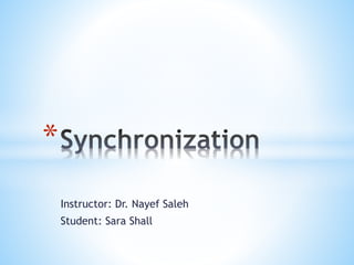 Instructor: Dr. Nayef Saleh
Student: Sara Shall
*
 