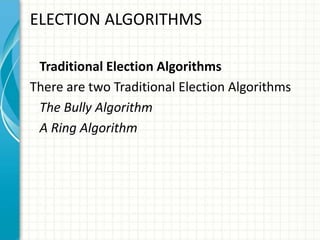 Election Algorithm Examples Synchronization | PPTX