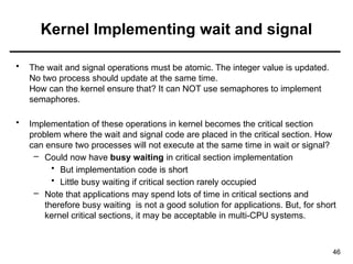 synchronization in operating system structure | PPTX