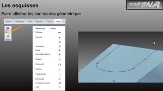 Les esquisses Faire afficher les contraintes géométrique 