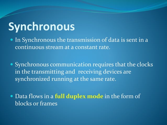 Synchronous and Asynchronous Transmission | PPTX