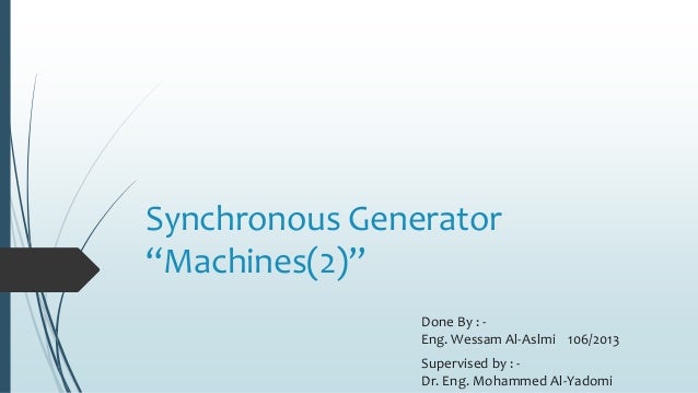 Synchronous generators phd thesis 2011