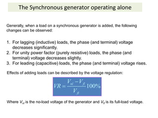 Synchronous generators