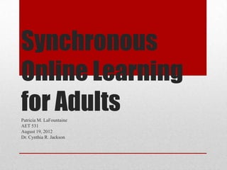 Synchronous learning | PPT