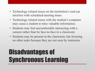 Synchronous learning | PPTX