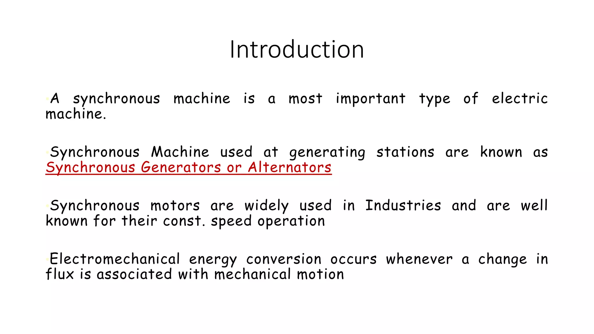 Synchronous machine by Mitesh Kumar | PPT