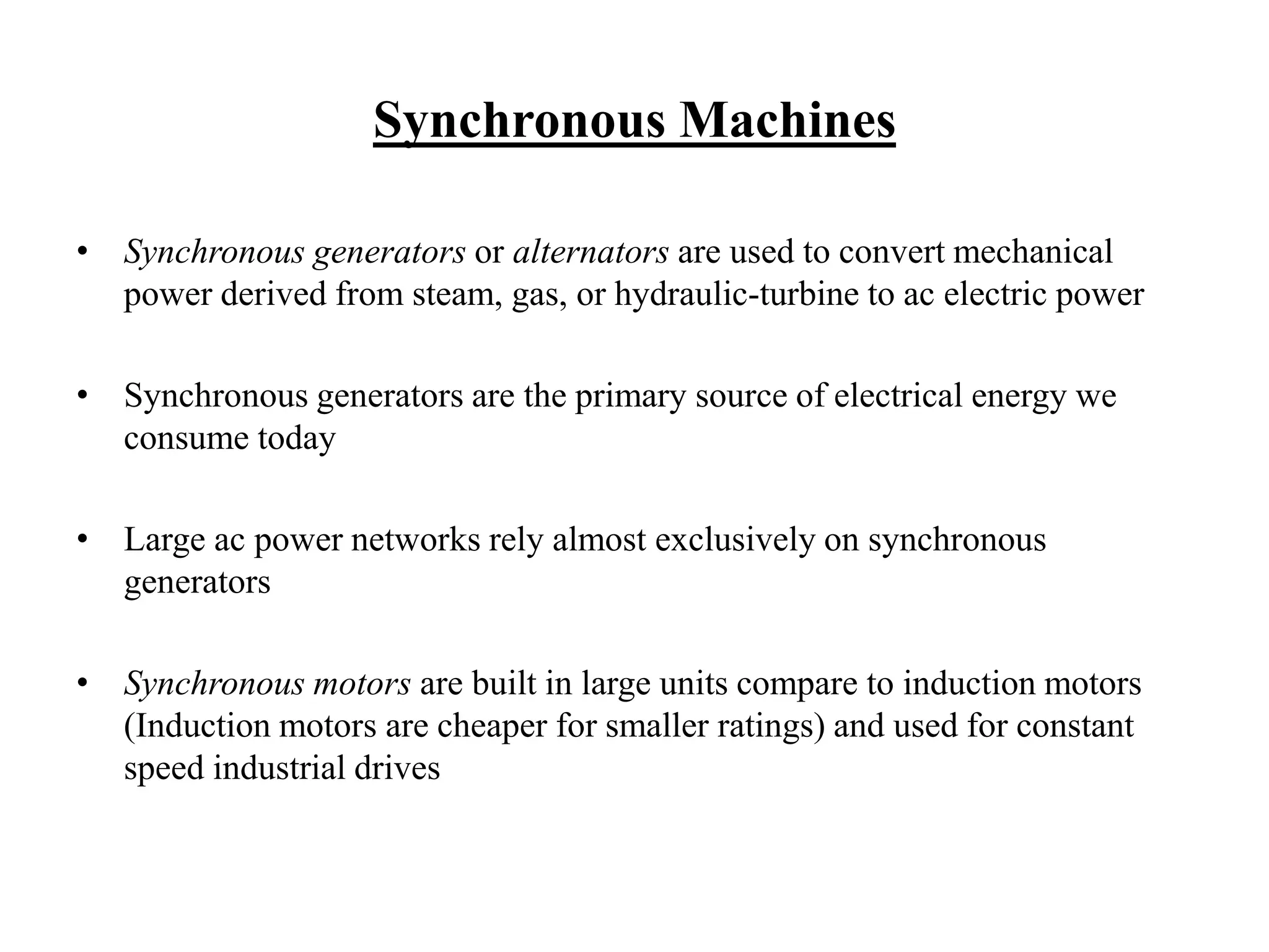Synchronous machine | PPTX