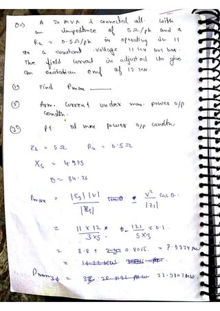 Synchronous machine NOTES, ACE ACADEMY