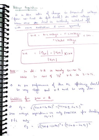 Synchronous machine NOTES, ACE ACADEMY