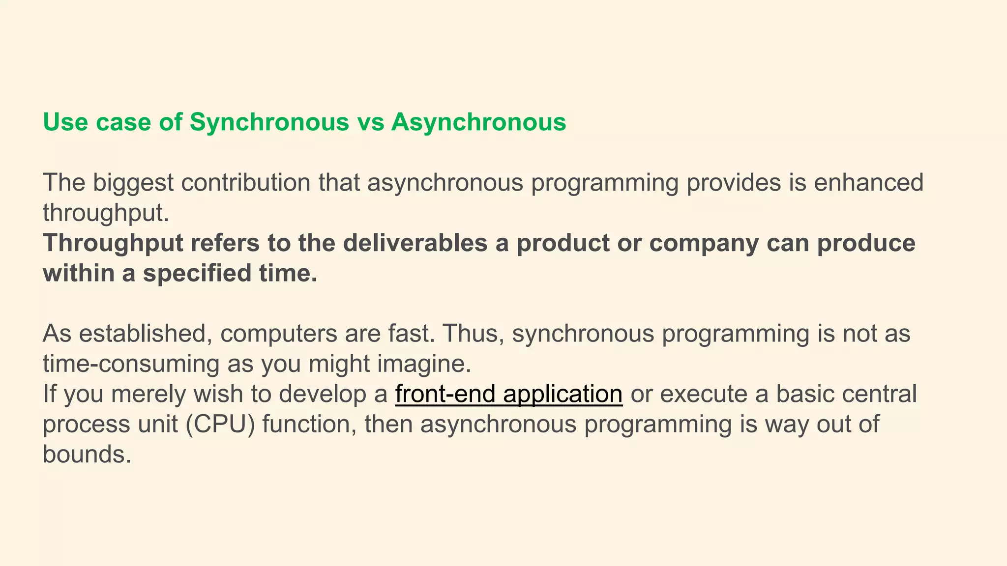 Synchronous vs Asynchronous Programming | PPTX