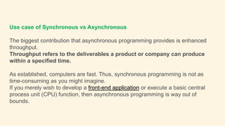 Synchronous vs Asynchronous Programming | PPTX | Programming Languages ...
