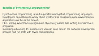 Synchronous vs Asynchronous Programming | PPTX | Programming Languages ...