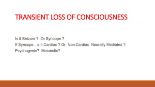 Syncope in pediatrics | PPTX