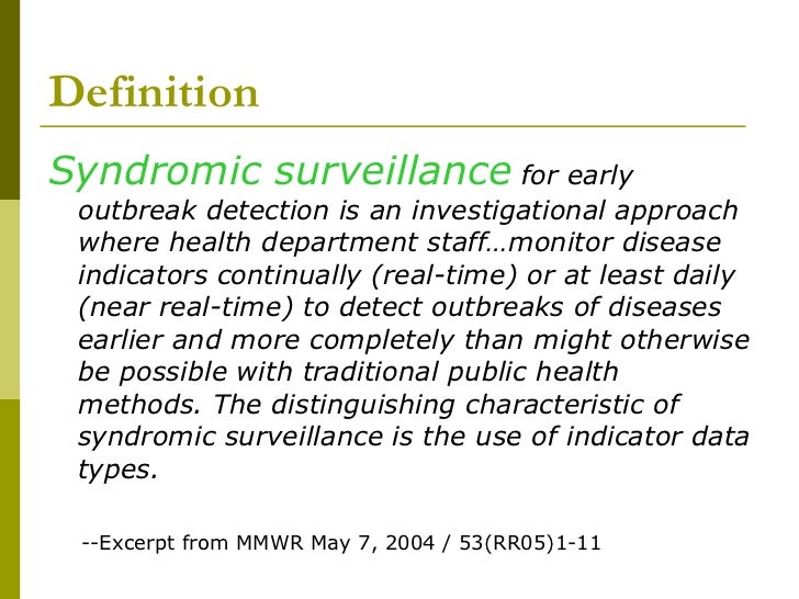 Syndromic surveillance hrsa