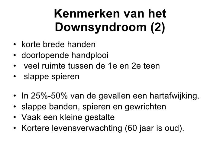 Syndroom Van Down Syndroom Van Down