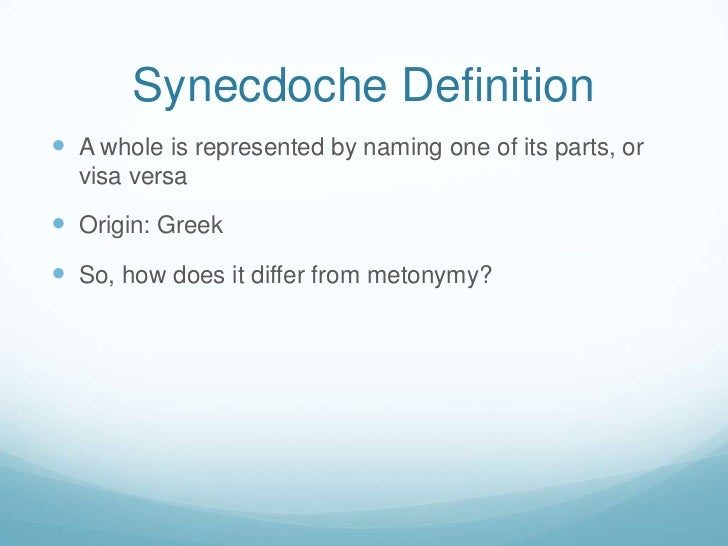 synecdoche and metonymy