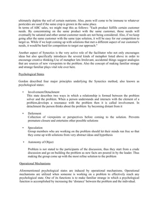 Synectics: Idea Generation Technique | DOC