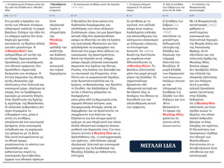 2. Οι παραγωγικές δυνάμεις μέσα και
έξω από την Ελλάδα και η «Μεγάλη
Ιδέα»
2.Ταπρώταβήματατου
εργατικού
κινήματος
3. Οι οικονομικές συνθήκες κατά την περίοδο
1910-1922
3. Τα πρώτα ελληνικά
κόμματα β. Το γαλλικό
κόμμα
β. Από τη συνθήκη
των Σεβρών έως την
ήττα στη Μ. Ασία
1. Οι συνέπειες της
Μικρασιατικής
καταστροφής
σ.σ. 15/16 σ. 46 σ. 48 σ. 65 σ. 96 σ.99
Στο μεταξύ η πρόοδος του
εκτός των εθνικών συνόρων
ελληνισμού ταλάνιζε το μικρό
βασίλειο. Ενίσχυε την ιδέα ότι
το υπάρχον κράτος δεν ήταν
παρά μία ημιτελής
κατασκευή, τα θεμέλια απλώς
για κάτι μεγαλύτερο. Η
≪Μεγάλη Ιδέα≫ που
εκπορεύθηκε απ’ αυτήν την
αντίληψη, δημιουργούσε
προσδοκίες για ολοκλήρωση
του εθνικού οράματος, που
προϋπέθετε σημαντική
διεύρυνση των συνόρων. Η
έντονη παρουσία της εθνικής
αυτής ιδεολογίας είχε
επιπτώσεις στον πολιτικό και
οικονομικό χώρο, ιδιαίτερα σε
εποχές που τα προβλήματα
έμοιαζαν με ανοικτές πληγές,
στην περίπτωση της Κρήτης
ή, αργότερα, της Μακεδονίας.
Οι ελληνικές κυβερνήσεις δεν
είχαν στραμμένο το
ενδιαφέρον τους, μέσα σ’
αυτές τις συνθήκες,
αποκλειστικά στα εσωτερικά
ζητήματα, στην οικονομική
ανόρθωση και τη γεφύρωση
του χάσματος με τη Δύση.
Όλα αυτά συνυφαίνονταν με
το εθνικό όραμα,
μεγαλώνοντας το κόστος των
προσπαθειών και
καθιστώντας συχνά τις
οικονομικές πρωτοβουλίες
έρμαια των εθνικών κρίσεων.
Στον
ιδεολογικό
τομέα η
επικράτηση
της
Μεγάλης
Ιδέας
εμπόδιζε την
ανάπτυξη
και διάδοση
ιδεολογιών
με
κοινωνικό
και ταξικό
περιεχόμενο
.
Ο Βενιζέλος δεν ήταν μόνος στη
διαδικασία διαμόρφωσης και
υλοποίησης των νέων επιλογών.
Συσπείρωσε γύρω του μια δραστήρια
αστική τάξη που εξακολουθούσε
ακόμα να πλουτίζει σε όλη τη λεκάνη
της ανατολικής Μεσογείου και που
φιλοδοξούσε να κυριαρχήσει και
πολιτικά στο χώρο όπου άπλωνε τις
οικονομικές της δραστηριότητες.
Κατά την περίοδο αυτή, υπήρχε
ακόμα ισχυρή ελληνική οικονομική
παρουσία στα λιμάνια της Νότιας
Ρωσίας, στη λεκάνη του Δούναβη και
το εσωτερικό της Ρουμανίας, στον
Πόντο και τα μικρασιατικά παράλια,
στην Κωνσταντινούπολη και τη
Σμύρνη, τη Θεσσαλονίκη, την Αίγυπτο,
το Σουδάν, την Αλεξάνδρεια. Όλος
αυτός ο πλούτος μπορούσε να
διασφαλιστεί
μόνο μέσα από τη δημιουργία ενός
ισχυρού εθνικού κέντρου, μιας
περιφερειακής δύναμης ικανής να
παρεμβαίνει και να προστατεύει τα
συμφέροντα των πολιτών της.
Επρόκειτο για ένα αίτημα αρκετά
κρίσιμο, σε μια εποχή κατά την οποία
πολλά εθνικιστικά κινήματα έκαναν
αισθητή την παρουσία τους. Για τους
λόγους αυτούς η Μεγάλη Ιδέα και οι
προϋποθέσεις της –ο εκσυγχρονισμός
του κράτους– αποτέλεσαν ισχυρά
ιδεολογικά, πολιτικά και οικονομικά
ερείσματα για τη διεκδίκηση της
Μεγάλης Ελλάδας με πιθανότητες
επιτυχίας.
Σε αντίθεση με το
αγγλικό, στο γαλλικό
κόμμα ήταν ευρέως
διαδεδομένη η άποψη
για απελευθέρωση του
αλύτρωτου ελληνισμού
με πολεμικές ενέργειες,
το συντομότερο
δυνατόν. Το 1844 ο
Κωλέττης διατύπωσε
με σαφήνεια στην
Εθνοσυνέλευση τη
≪Μεγάλη Ιδέα≫: Το
βασίλειο αποτελούσε
μόνο ένα μικρό φτωχό
μέρος της Ελλάδας. Το
σημαντικότερο
βρισκόταν υπό
οθωμανική κατοχή και
θα έπρεπε όλες οι
δυνάμεις του έθνους να
διατεθούν για την
απελευθέρωση αυτού
του τμήματος.
Η Συνθήκη των
Σεβρών (10
Αυγούστου
1920)
αποτέλεσε τη
μεγαλύτερη
διπλωματική
επιτυχία της
Ελλάδας και
δικαίωσε την
τολμηρή
πολιτική του
Βενιζέλου. Η
μικρή Ελλάδα
των παραμονών
των Βαλκανικών
πολέμων γίνεται
με την
υπογραφή της
Συνθήκης ≪η
Ελλάδα των δύο
Ηπείρων και των
πέντε
Θαλασσών≫.
Το όραμα της
Μεγάλης Ιδέας
φαίνεται να
γίνεται απτή
πραγματικότητα.
Με τη Μικρασιατική
καταστροφή (1922)
χάθηκαν οι
ανεπτυγμένες
οικονομικά και
πολιτιστικά περιοχές
της Μικράς Ασίας και
της Ανατολικής
Θράκης. Αυτό
αποτέλεσε και την
τελευταία πράξη της
Μεγάλης Ιδέας.
Κανένα κόμμα
δεν προέβαλλε πλέον
την επιλογή της
εδαφικής επέκτασης
και του πολέμου.
Αυτή η μεγάλη
αλλαγή προκάλεσε
κρίση ταυτότητας
στην Ελλάδα,
δεδομένου
ότι η Μεγάλη Ιδέα
αποτέλεσε για έναν
σχεδόν αιώνα το
θεμέλιο, στο οποίο
πολλοί άνθρωποι
βάσιζαν το λόγο
ύπαρξης του κράτους.
Η πλειονότητα των
προσφύγων τάχθηκε
στο πλευρό των
Φιλελευθέρων,
πιστεύοντας ότι οι
Αντιβενιζελικοί ήταν
υπεύθυνοι για την
καταστροφή.
ΜΕΓΑΛΗ ΙΔΕΑ
 