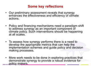 Synergies between mitigation and adaptation..ppt glf nov 16
