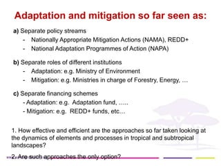 Synergies between mitigation and adaptation..ppt glf nov 16