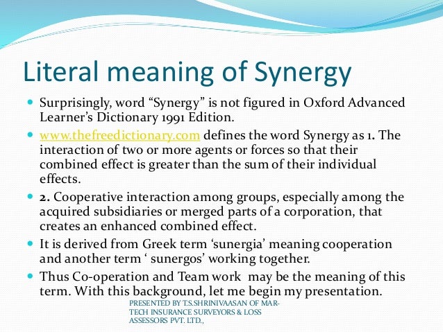define synergy blatant define synergy blatant