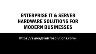 Enterprise IT & Server Hardware Solution | PDF