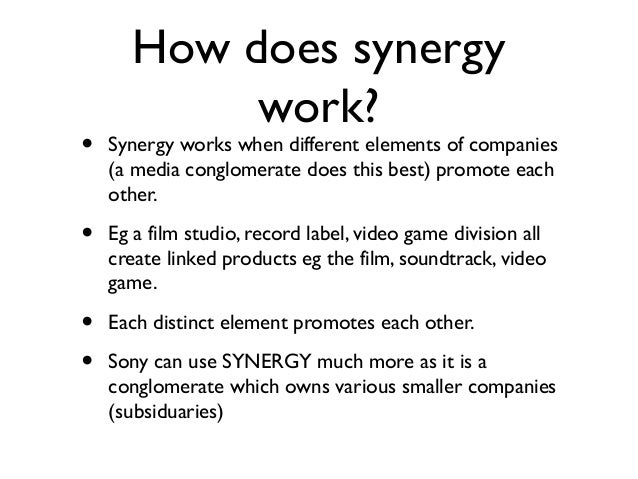 synergy and cross media convergence synergy works