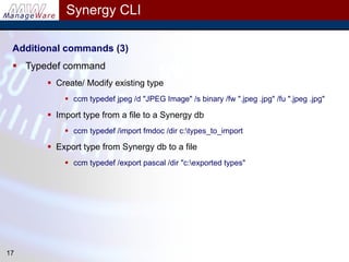 Synergy CLI | PPT
