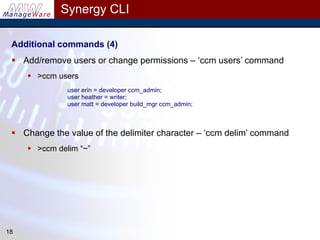 Synergy CLI | PPT