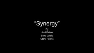 “Synergy”
By
Joel Peters
Luka Janjic
Clark Pollins
 