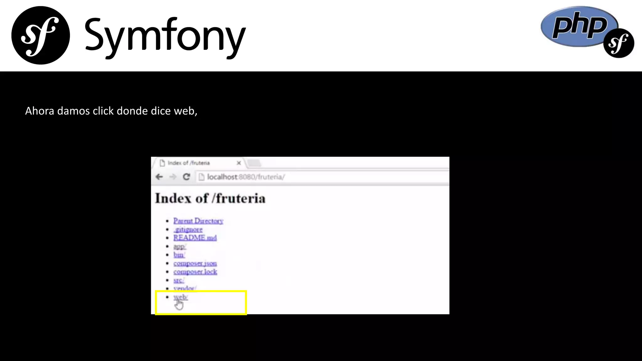 Ahora damos click donde dice web,
 