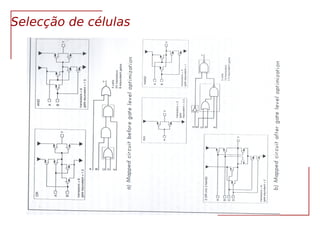 VLSI Síntese RTL 12
Selecção de células
 