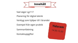 Synligt lärande och digitala verktyg