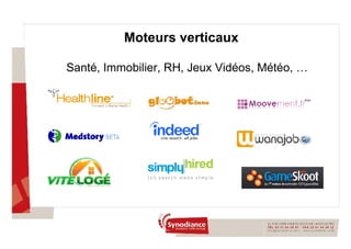 Moteurs verticaux Santé, Immobilier, RH, Jeux Vidéos, Météo, … 
