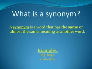 Today we will review how to determine synonyms and antonyms. - ppt download