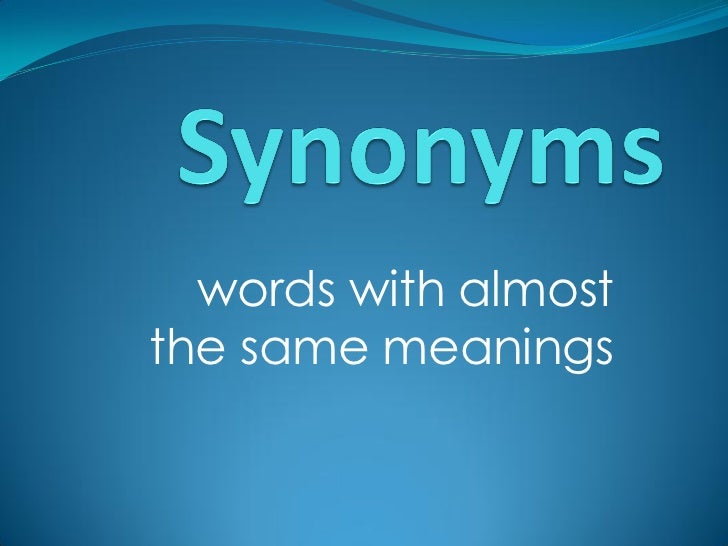 Synonyms