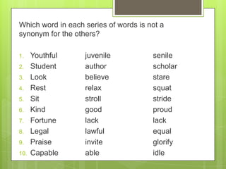 Let's review our synonyms slides 😁 - English with Karim