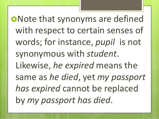 Synonyms And Antonyms