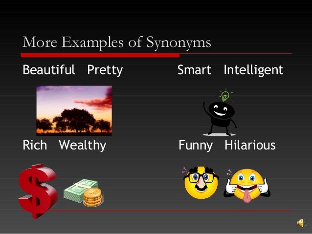 Synonyms antonyms